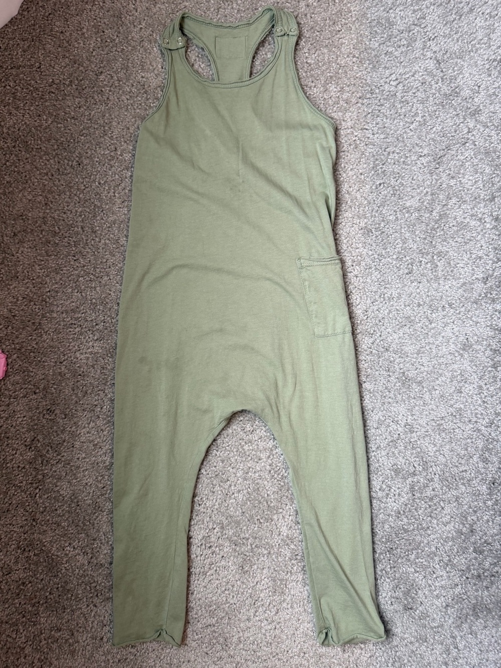 Kids Olive Green Racerback One-Piece Bodysuit